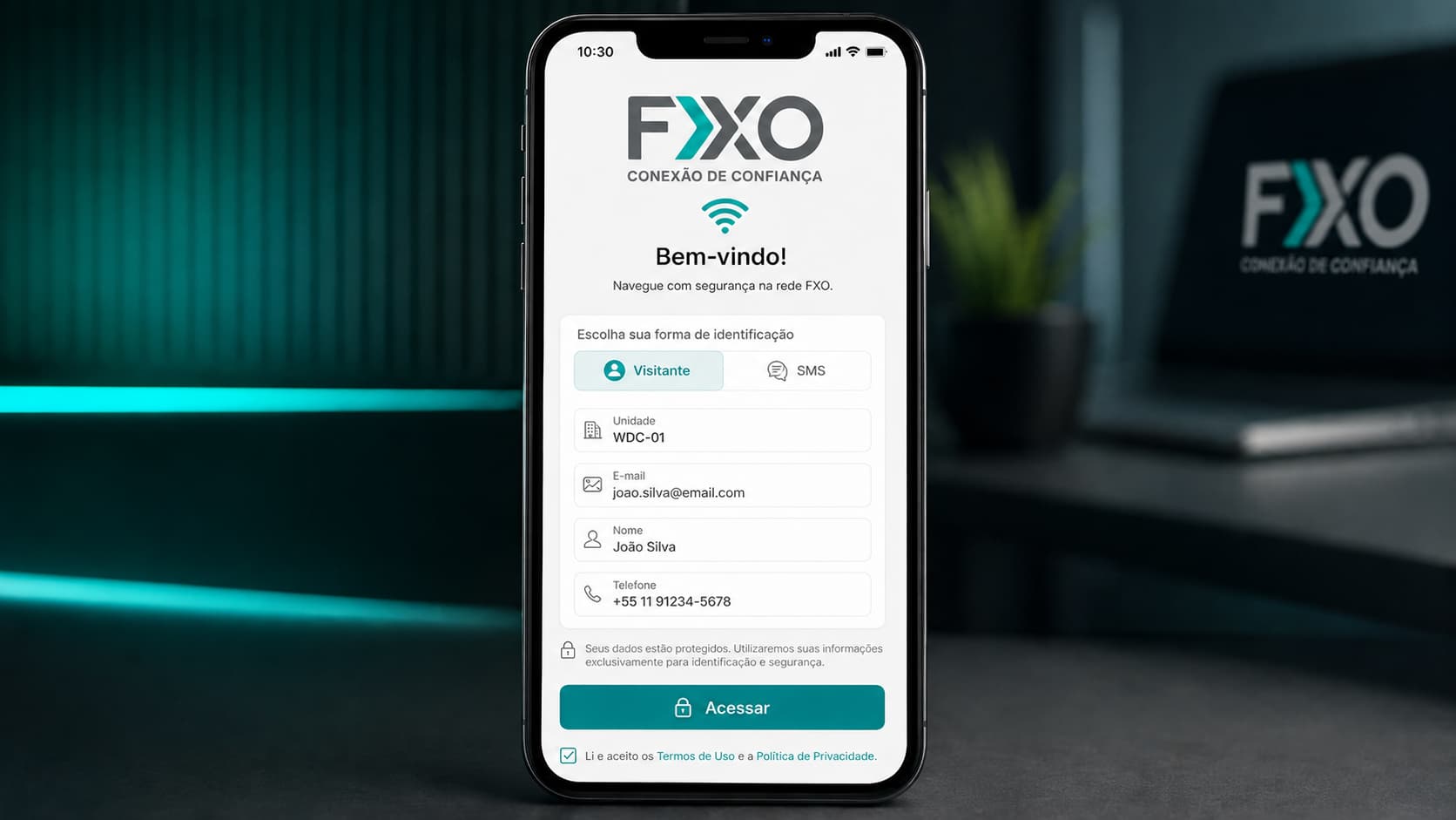 Portal personalizado com a marca do cliente